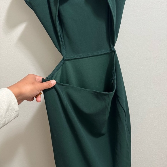 Petal & Pup Yvonne Emerald Green Hi Low Cut Out Midi Dress S - Picture 12 of 16